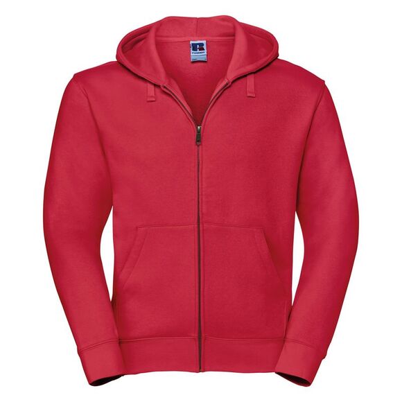 Russell Mens Authentic Full ZipSweatshirt / Hoodie XS-3XL / Classic Red